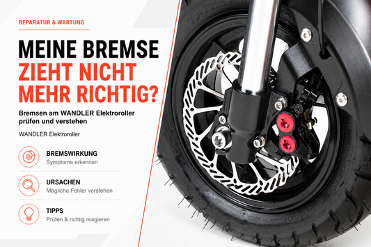 Bild zur Anleitung: 'Meine Bremse zieht nicht mehr richtig fest an! Was muss ich tun?' - zeigt einen Mechaniker, der Bremsbeläge überprüft.